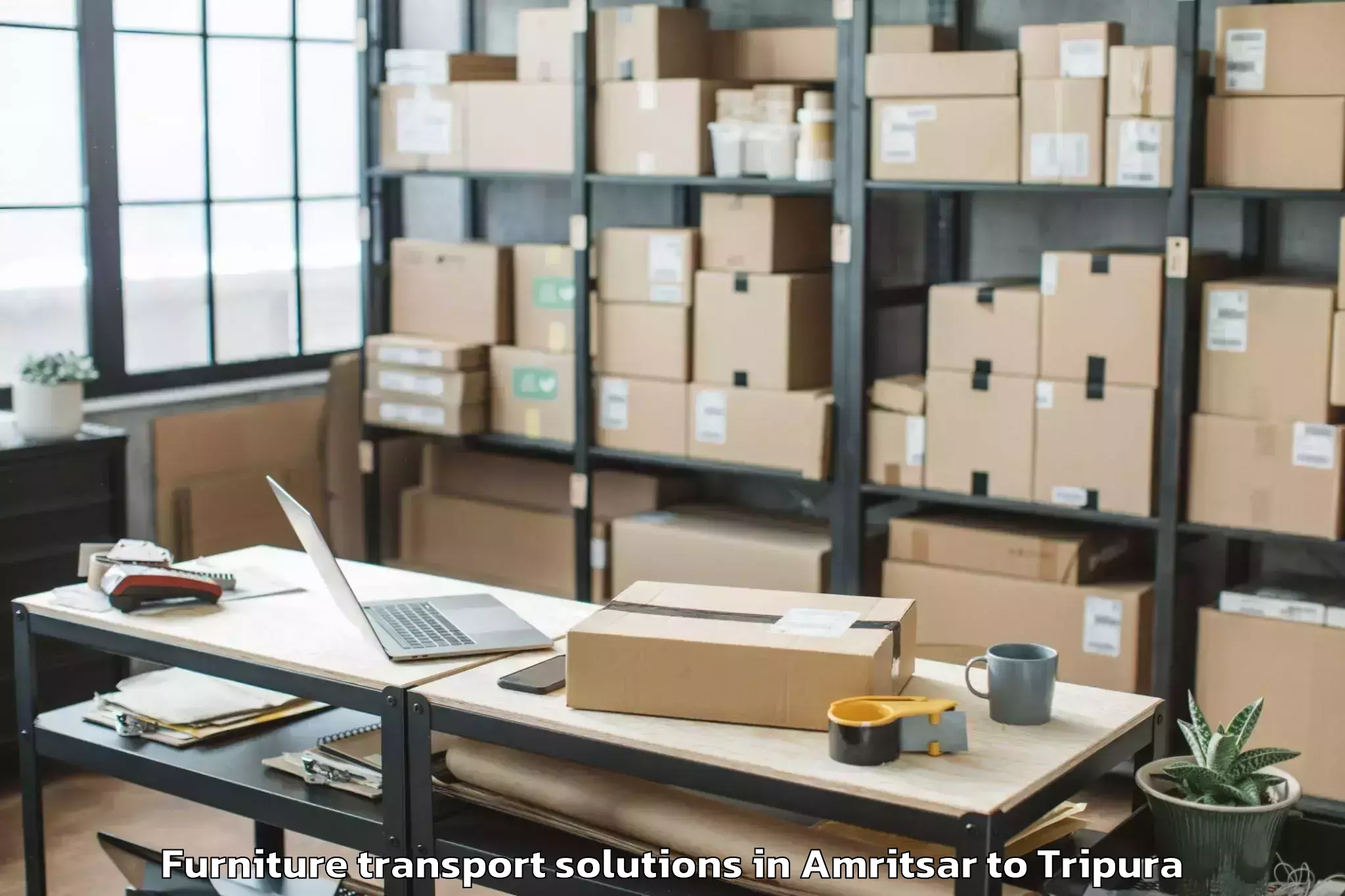 Discover Amritsar to Teliamura Furniture Transport Solutions